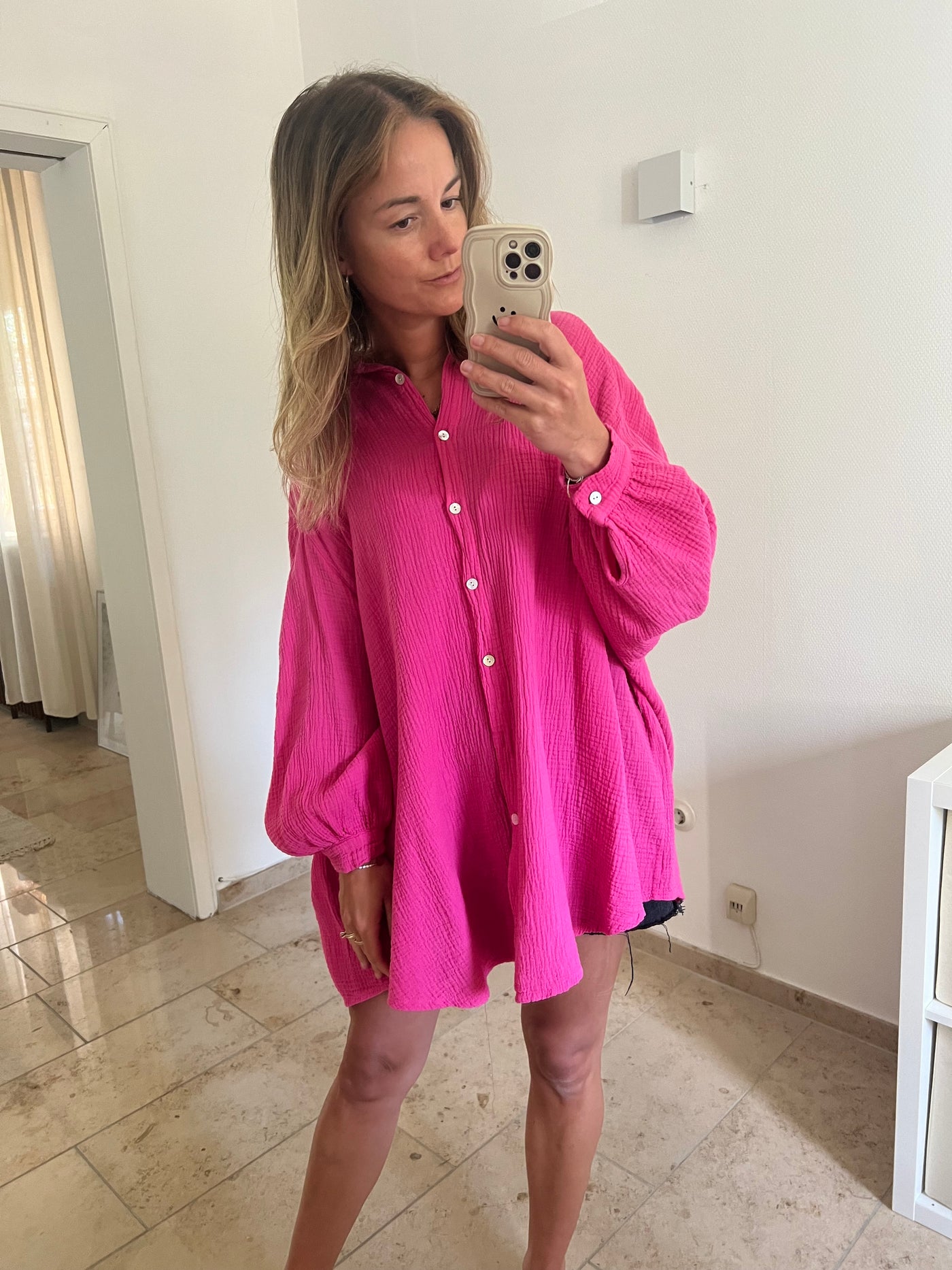 Bluse Musselin Pink